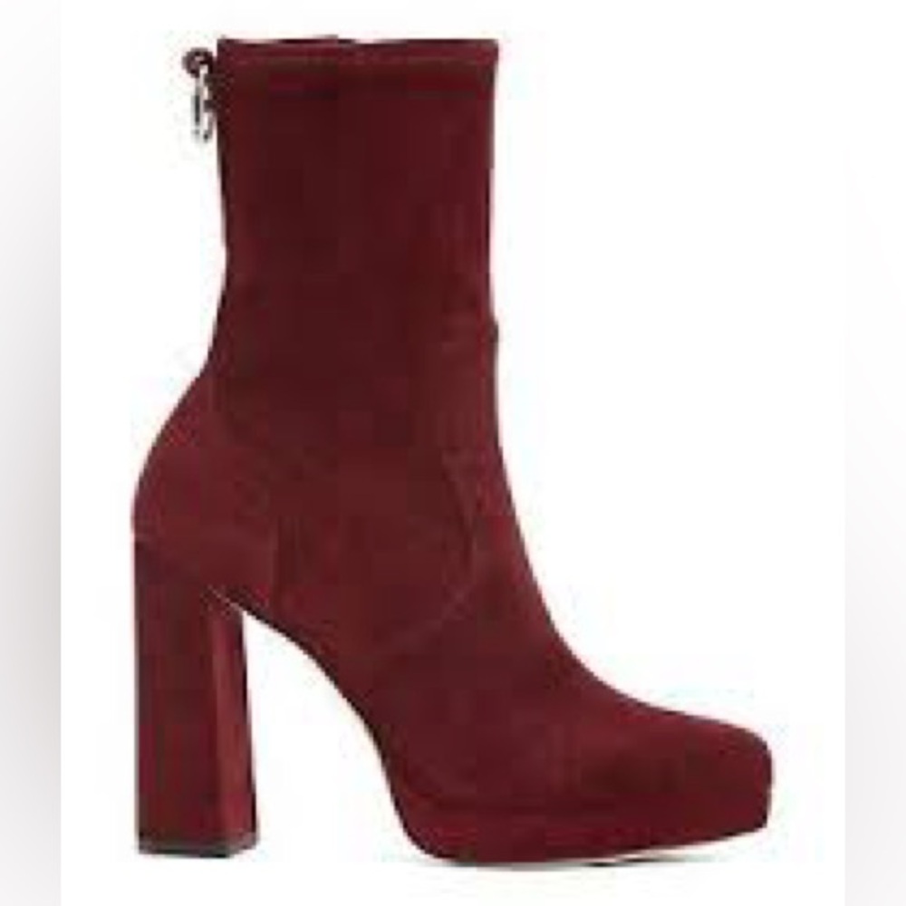 PAIGE Jackie Platform Booties, Burgandy, Size 11